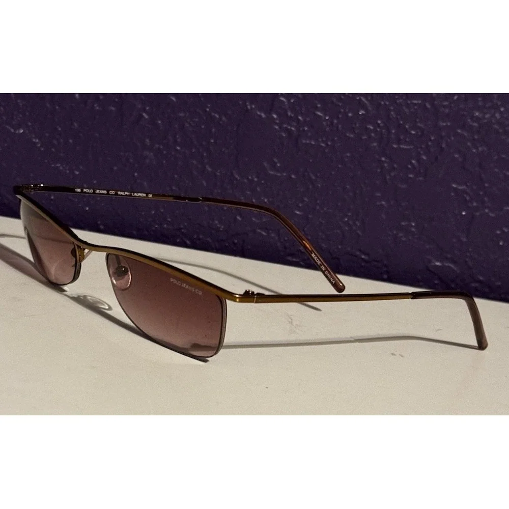 Vintage Polo Ralph Lauren Jeans Sunglasses Rose Tint Glam Mob Wife 90s Y2K Rare